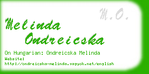 melinda ondreicska business card